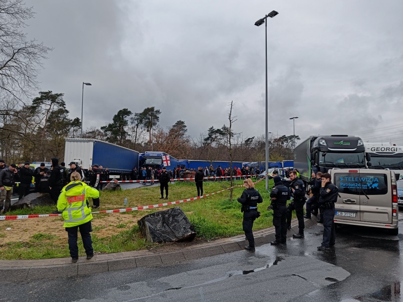 Miejsce strajku kierowców