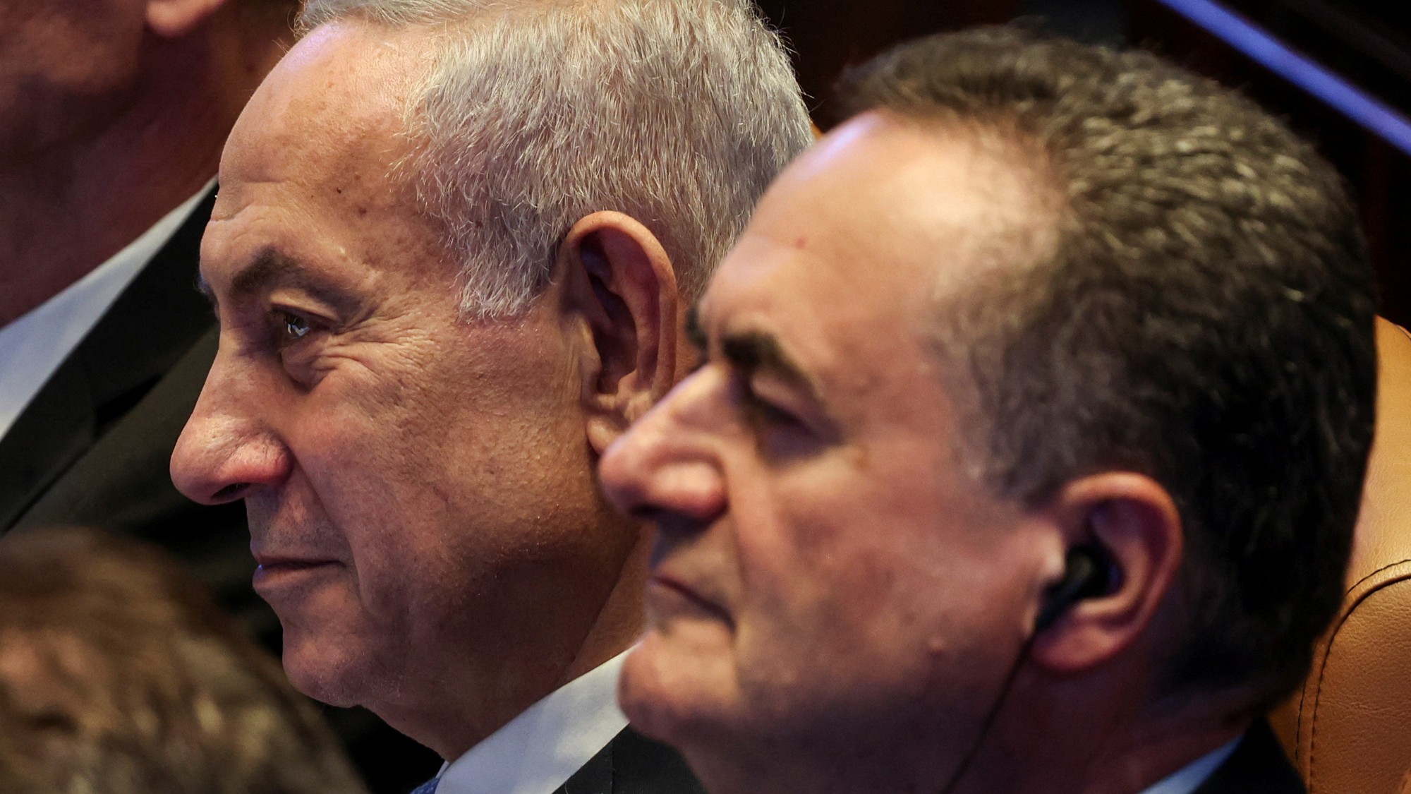 Izraelský premiér Benjamin Netanjahu a minister zahraničných vecí Jisrael Kac, REUTERS/Ronen Zvulun