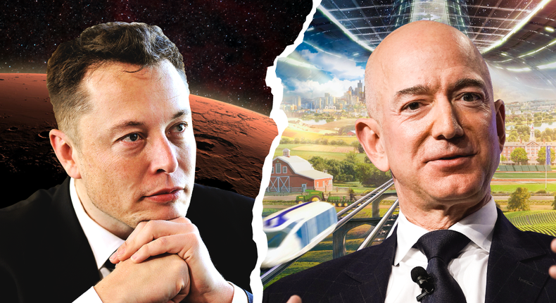 musk bezos humanity in space 2x1