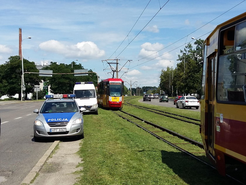 Zderzenie tramwajów w Łodzi.