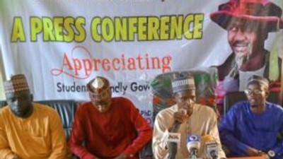 Leaders of Sokoto Students Students Association of Usmanu Danfodiyo University, addressing Press Conference.