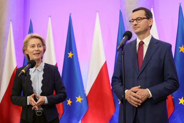 Ursula von der Leyen i Mateusz Morawiecki