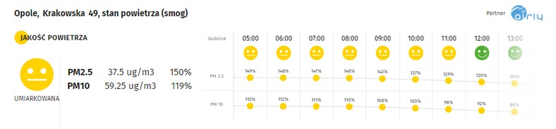 Smog w Opolu - 10.01