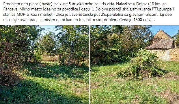 Oglašen plac na Fejsbuku