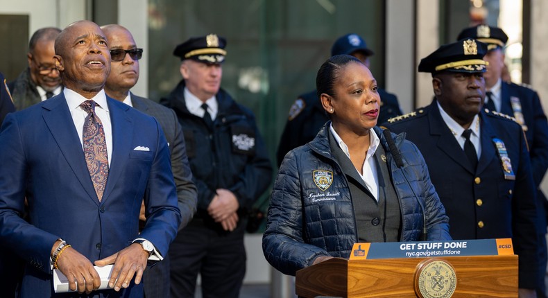 New York police commissioner Keechant Sewell  addressed a New Year's Eve security briefing Friday.Alexi Rosenfeld/WireImage