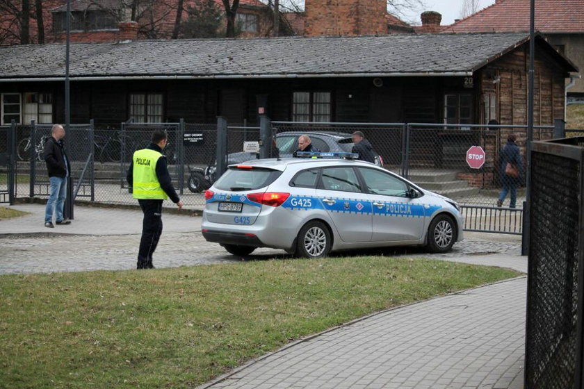 Policja na miejscu zdarzenia