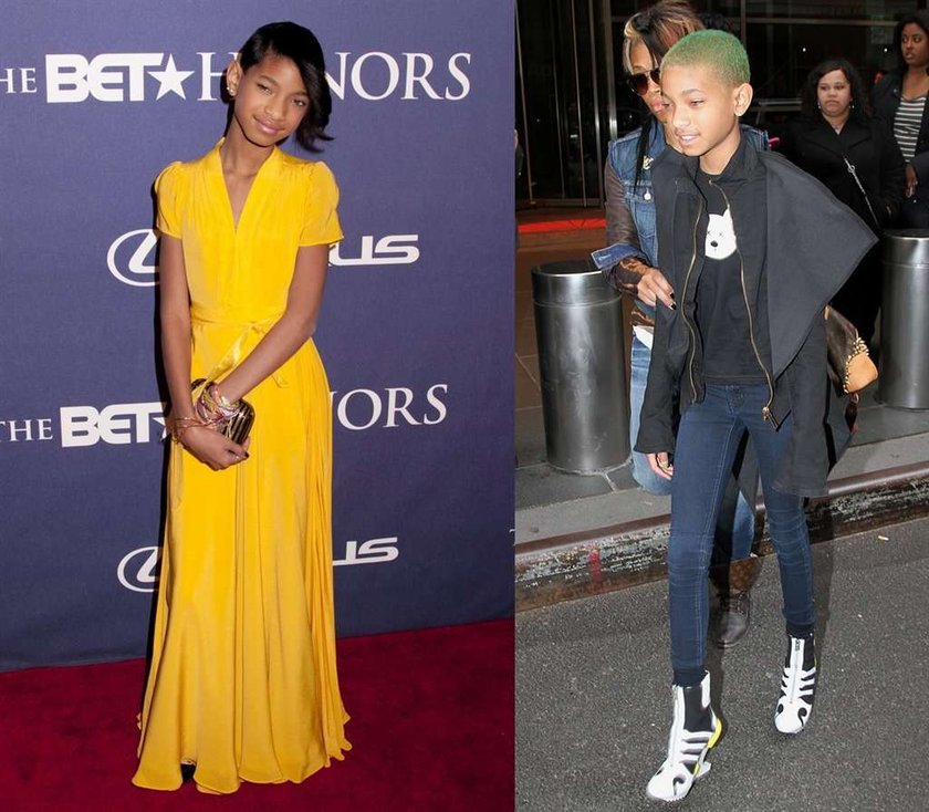 Zielone włosy Willow Smith