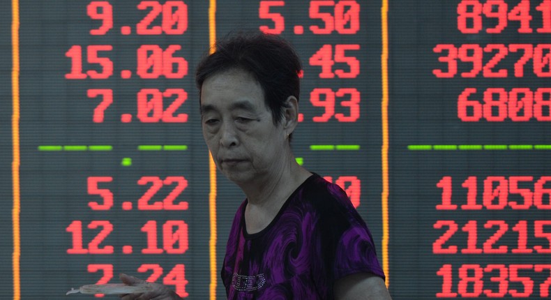 On Monday, mainland China's benchmark CSI 300 posted its biggest gain since 2008.Costfoto/NurPhoto/Getty Images