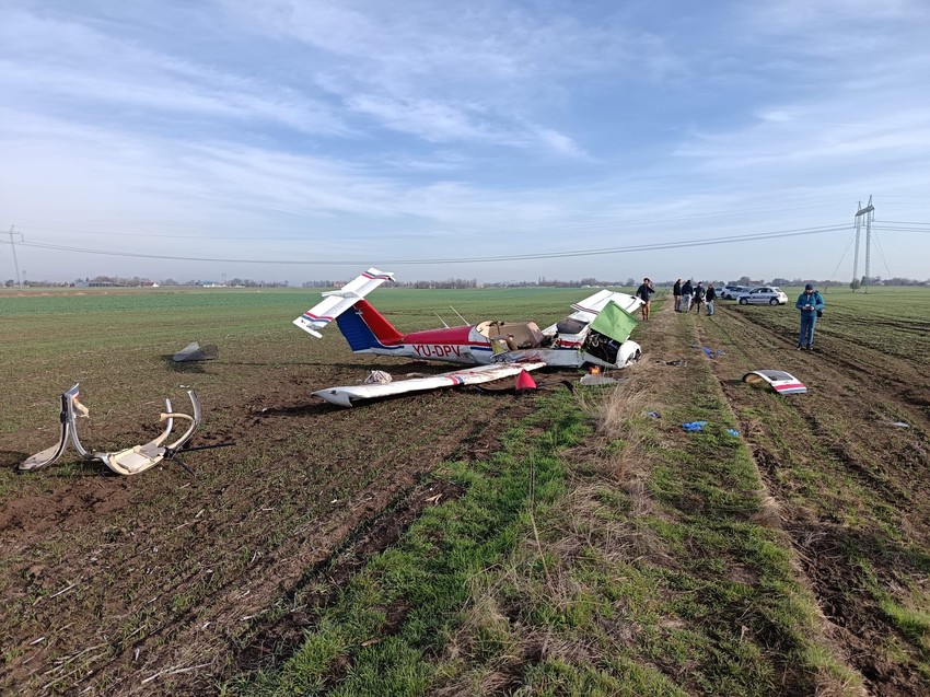 Avion koji je pao u Subotici