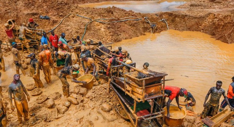 A mining site in Ghana