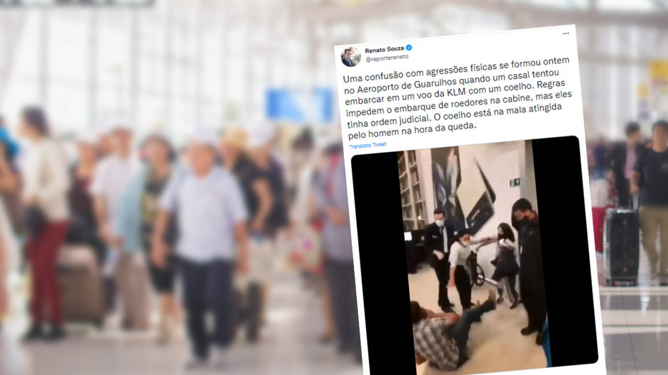 Bójka na lotnisku w Sao Paulo