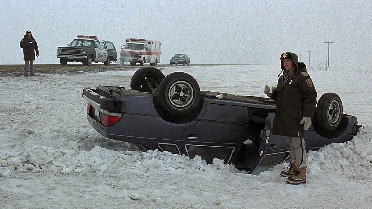 "Fargo", reżyseria: Joel Coen. Obsada: Frances McDormand, William H. Macy, Steve Buscemi, Harve Presnell, Peter Stormare. Wielka Brytania/USA 1996.