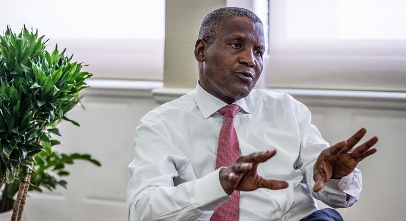 Aliko Dangote owns stakes in publicly-traded cement, salt, and sugar manufacturing companies, and is currently building an oil refinery  expected to be one of the world's largest [Time Magazine]