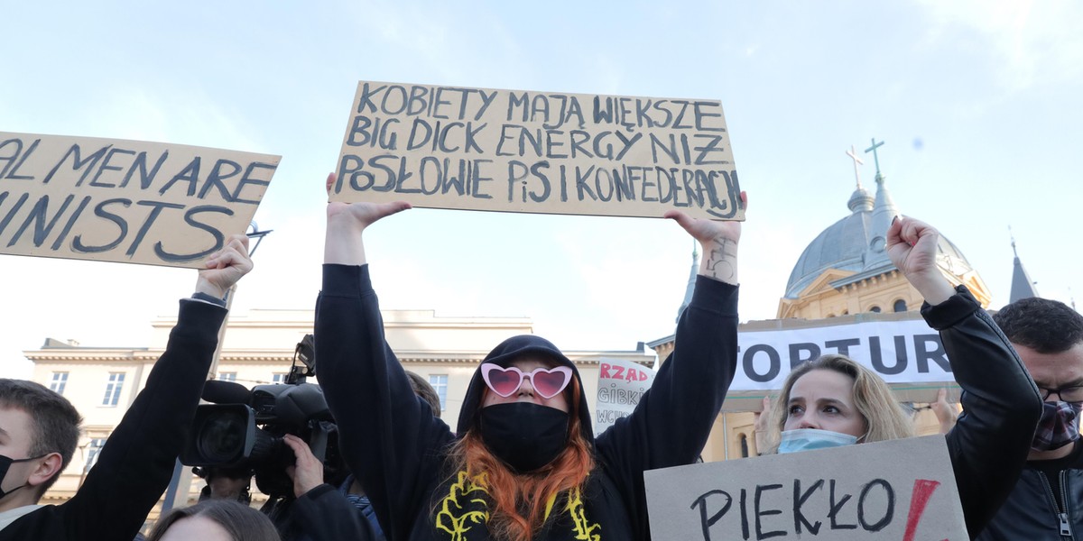 Czarny protest w Łodzi