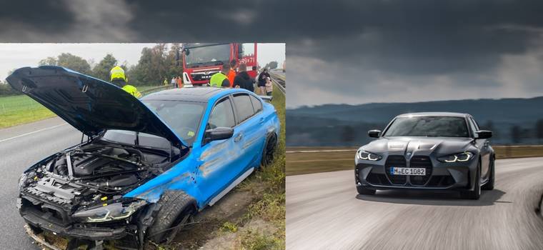 Znany polski youtuber miał wypadek. Nowe BMW M3 rozbite na A4