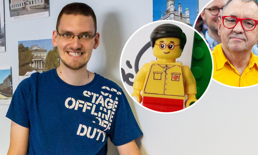 Mateusz Wawrowski tym razem zbudował z Lego Jurka Owsiaka.