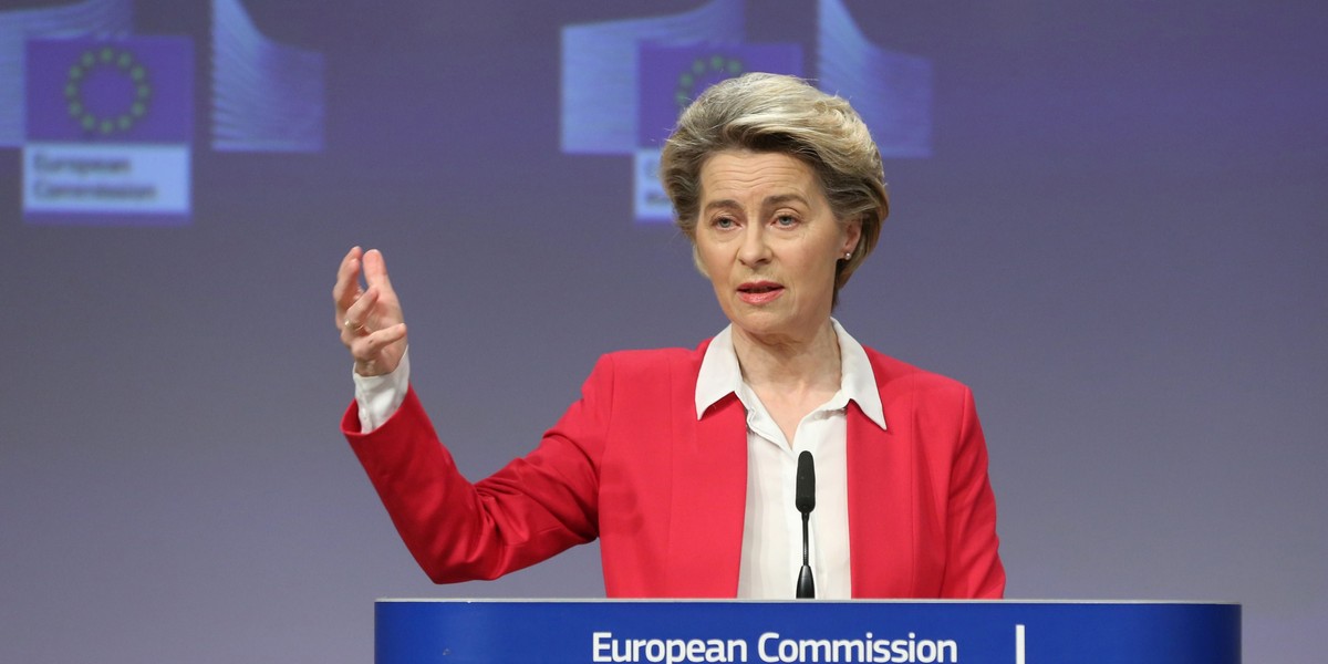 Szefowa Komisji Europejskiej Ursula von der Leyen. Zdjęcie ilustracyjne.