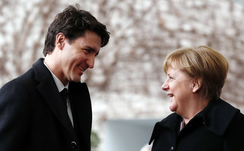 Justin Trudeau i Angela Merkel