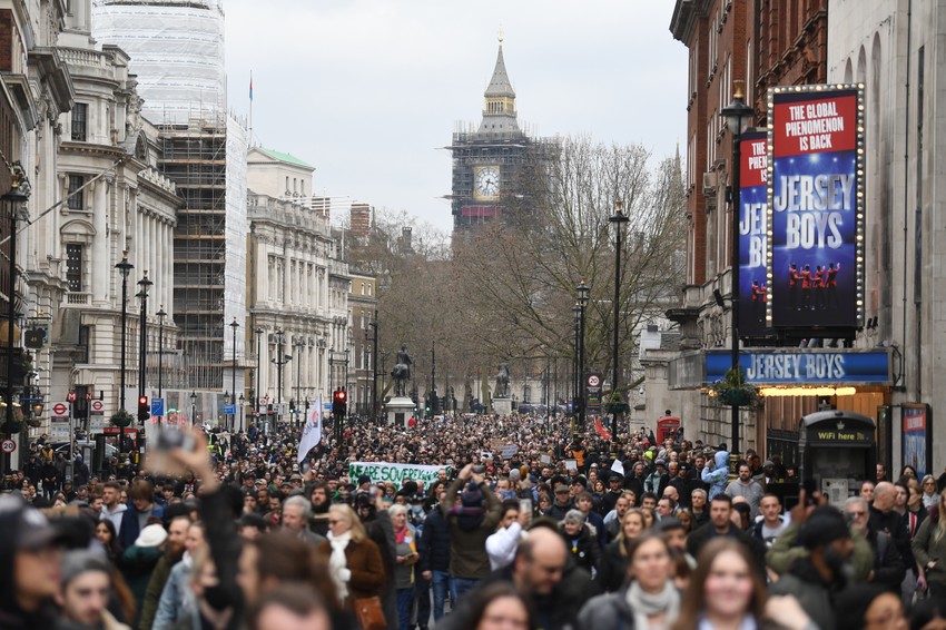Anti-karantin protest u Londonu