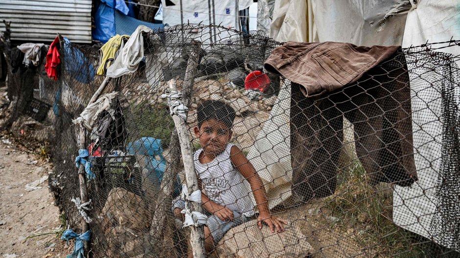 Obóz Moria na wyspie Lesbos