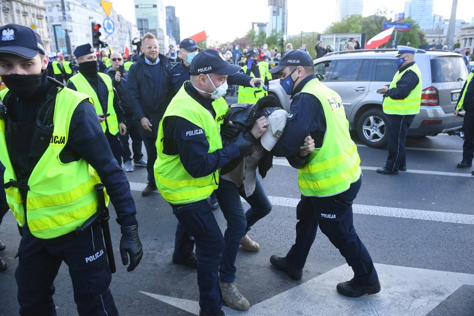 Warszawa: protest przedsiębiorców