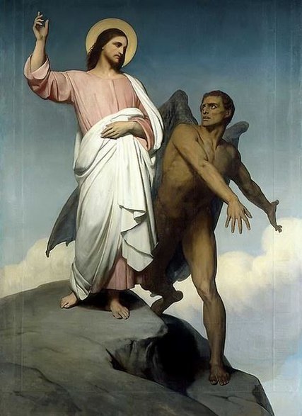 „Kuszenie Jezusa” – Ary Scheffer, 1854