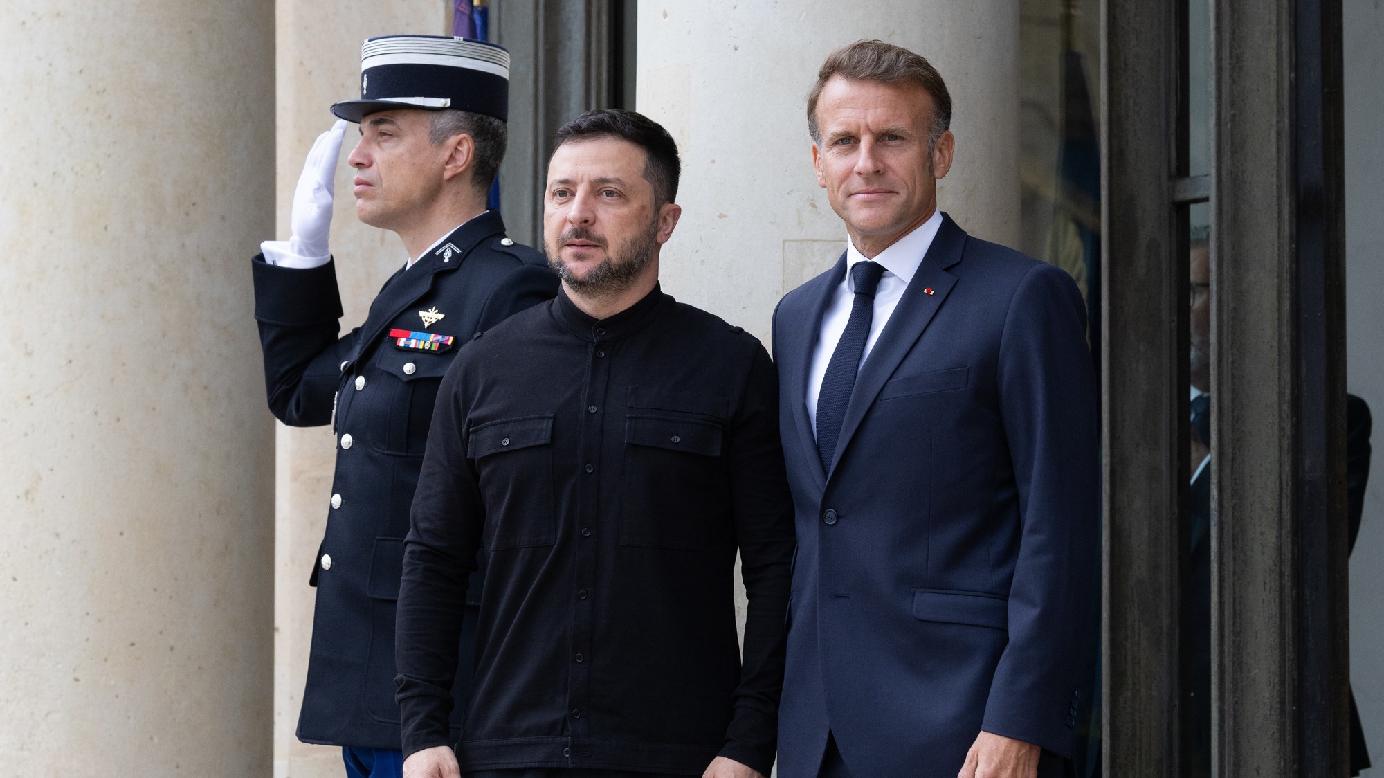 Emmanuel Macron a Volodymyr Zelenskyj v Paríži