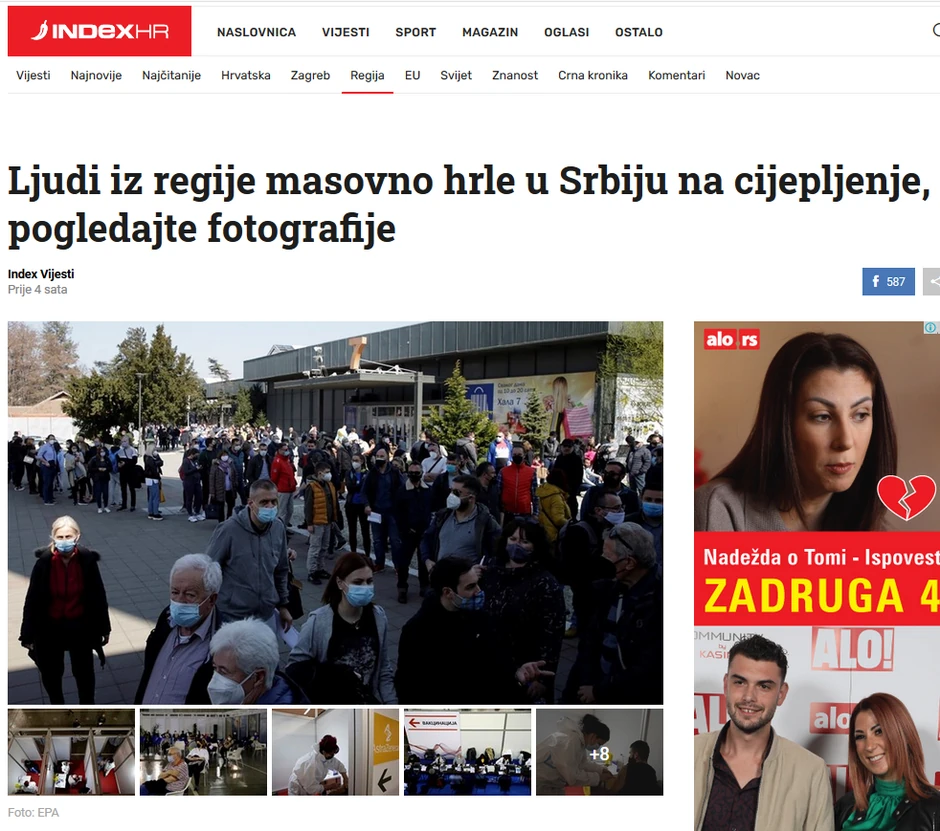 Naslove strane o Srbiji - Index.hr