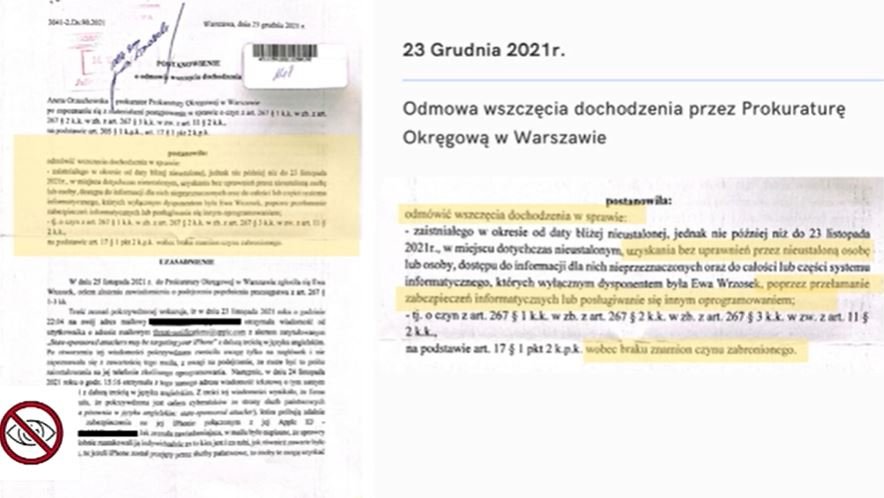 Wyjaśnienie decyzji prokuratury o niepodjęciu śledztwa w sprawie inwigilacji Ewy Wrzosek