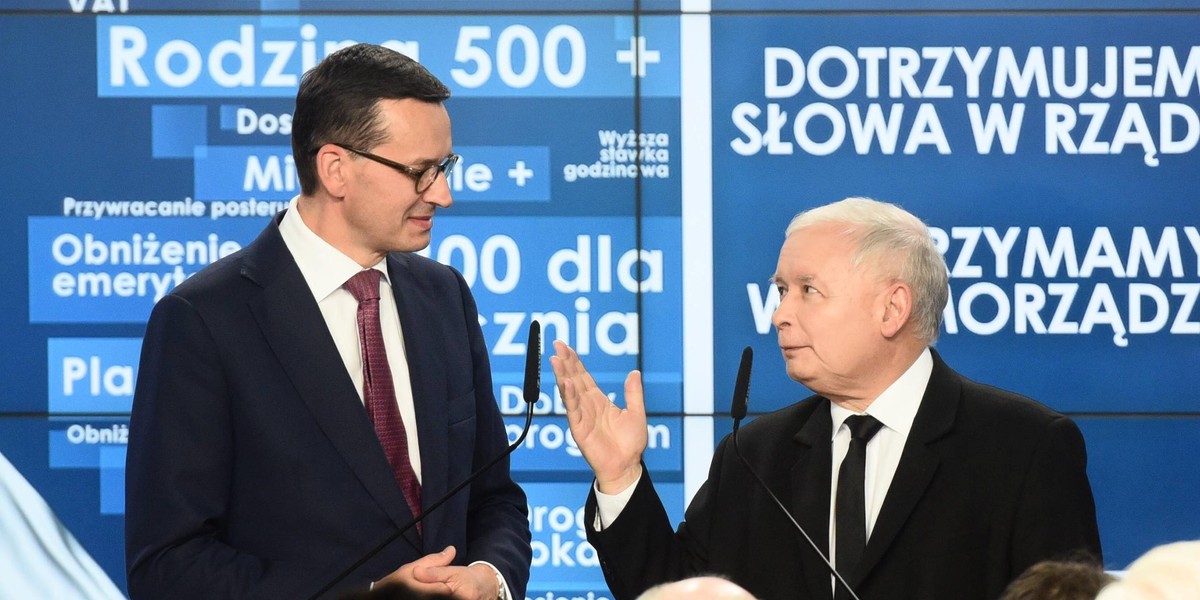 Mateusz Morawiecki i Jarosław Kaczyński