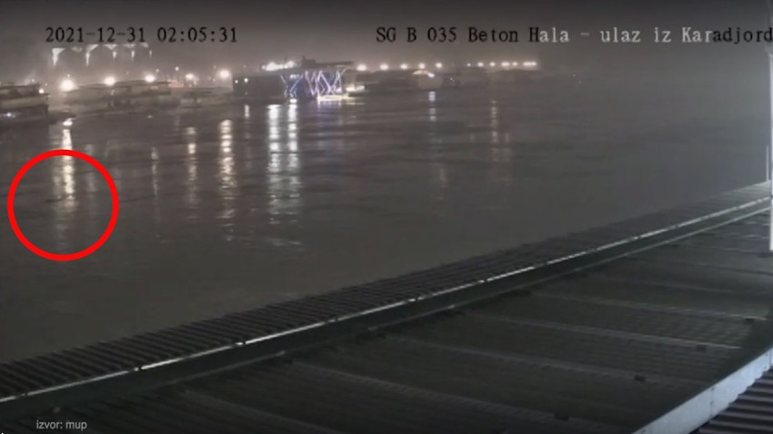 2:05-2:06h: Poslednji snimak za koji se veruje da je na njemu Matej u ledenoj Savi