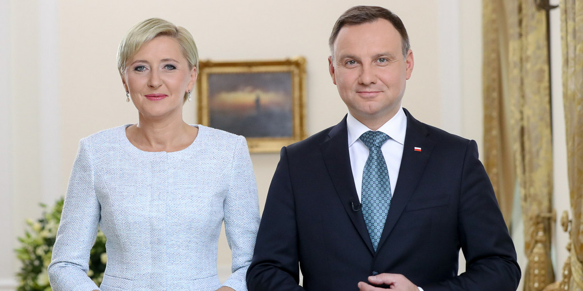 Prezydent Andrzej Duda i pierwsza dama Agata Kornhauser-Duda