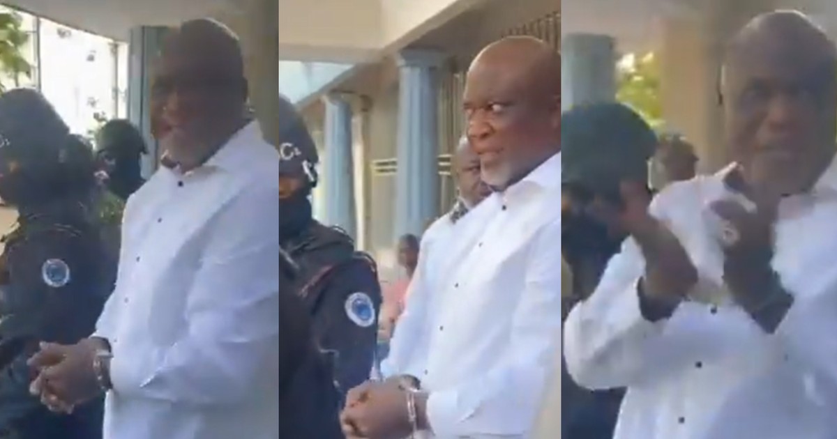 Drama as handcuffed Hopeson Adorye clashes with police during his arrest - Vimarsana News