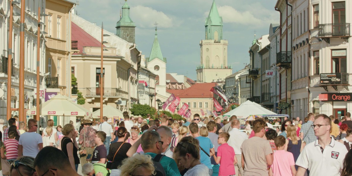 Tłum w Lublinie