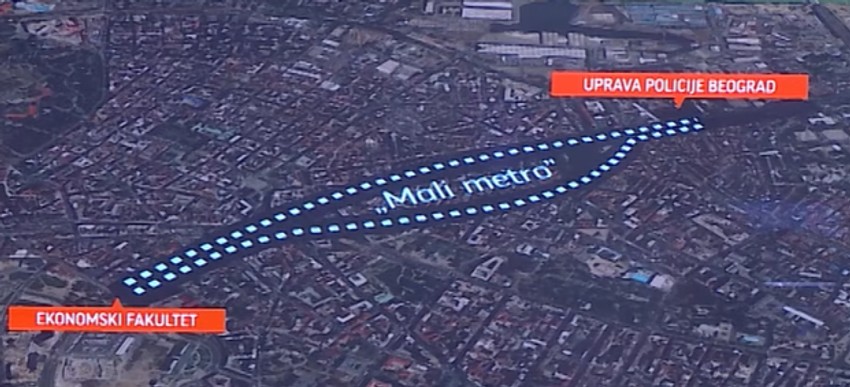 Trasa "malog metroa" u Beogradu