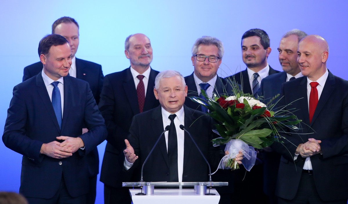 Jarosław Kaczyński w sztabie PiS