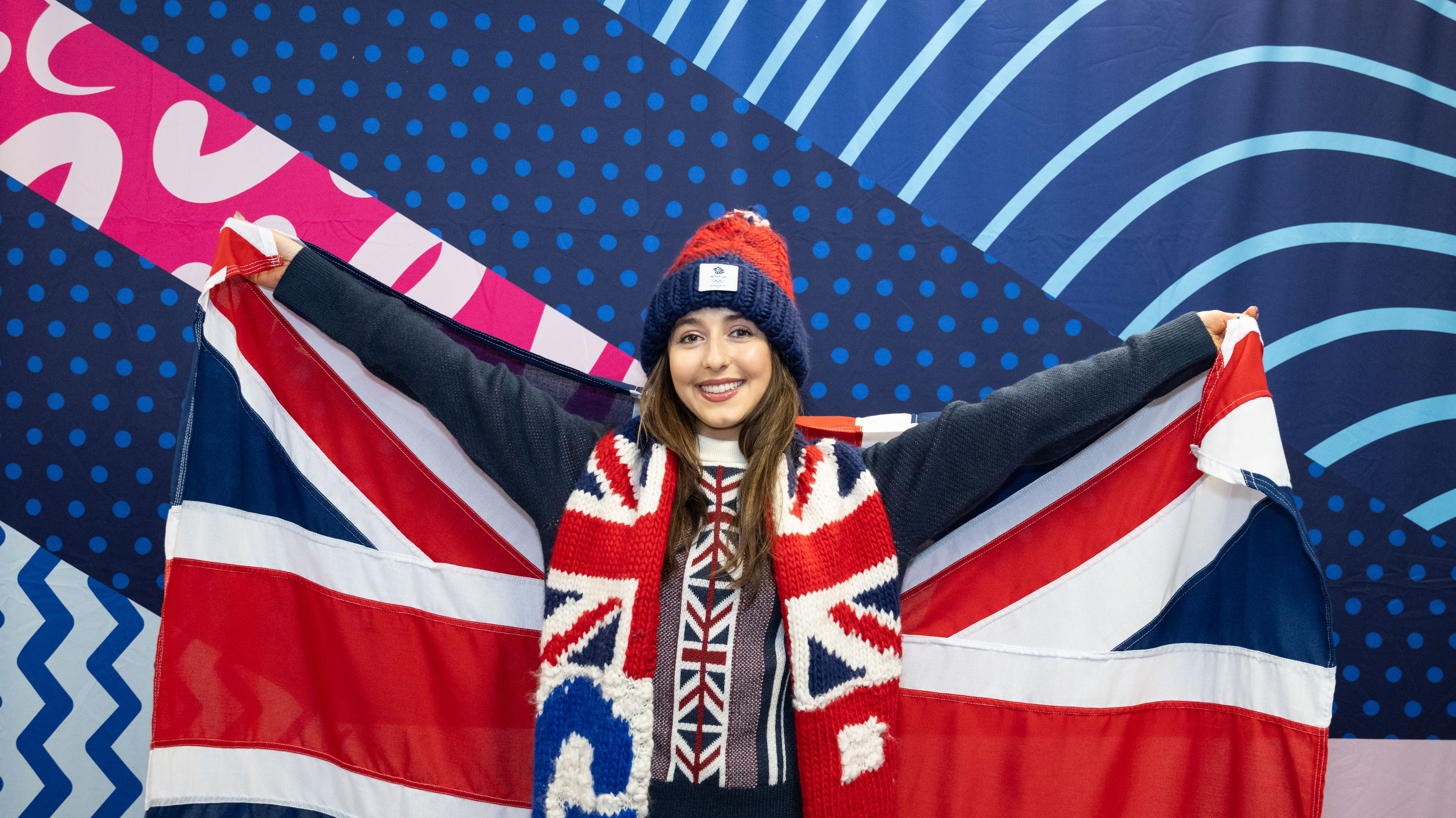 Lilah Fear becomes first British ice dancer to carry Olympic flag since Christopher Dean in 1984