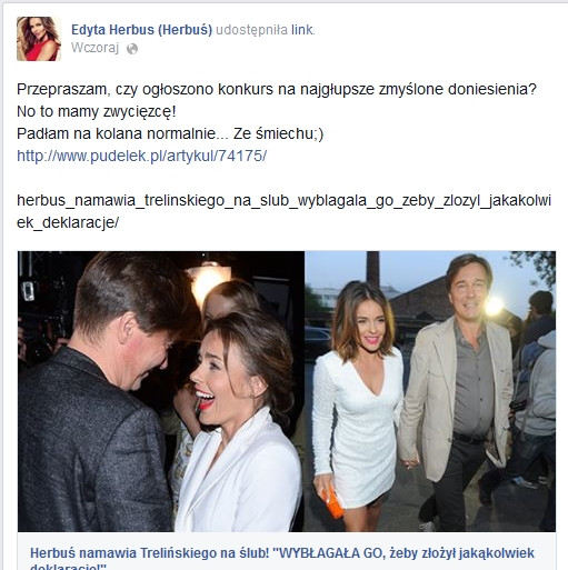 Edyta Herbuś na Facebooku