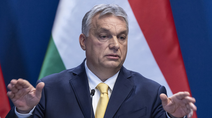 Orbán Viktor az éves sajtótájékoztatóján / Fotó: MTI-Szigetváry Zsolt  
