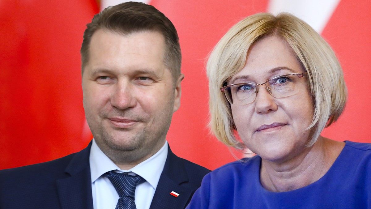 Kurator Barbara Nowak oraz minister Przemysław Czarnek