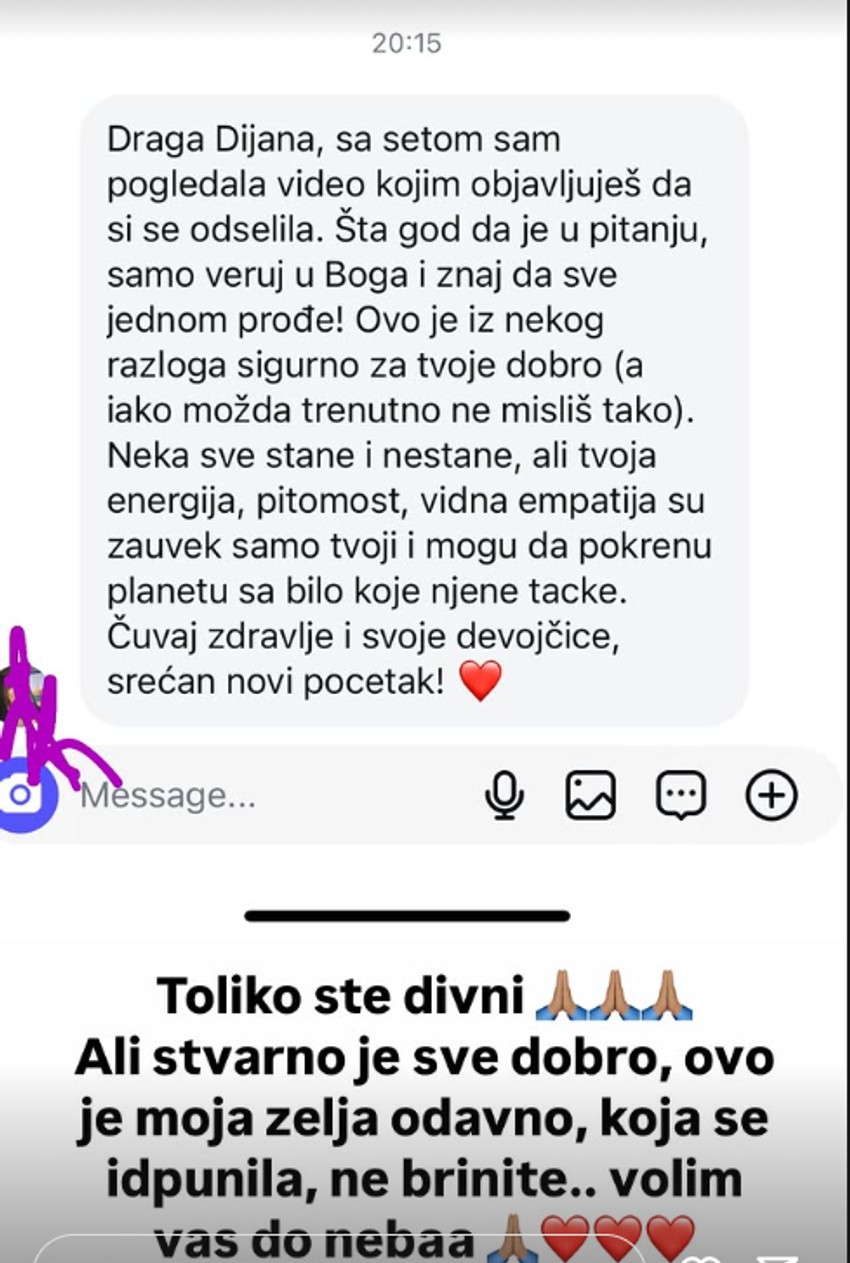 Dijana Diline pokazala koje poruke je dobila
