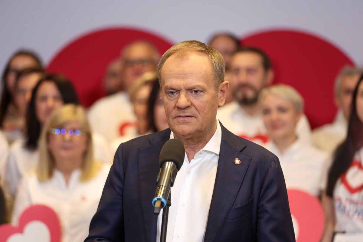 Kampania samorządowa 2024. Premier Donald Tusk podczas konferencji prasowej w Gliwicach