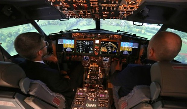 Pilotska kabina - ilustracija