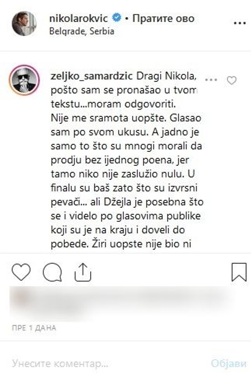 Odgovor Željka Samardžića