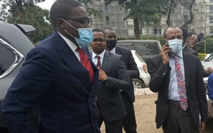 File image of Johnson Sakaja when he was arrested for flouting Covid-19 rules in 2020