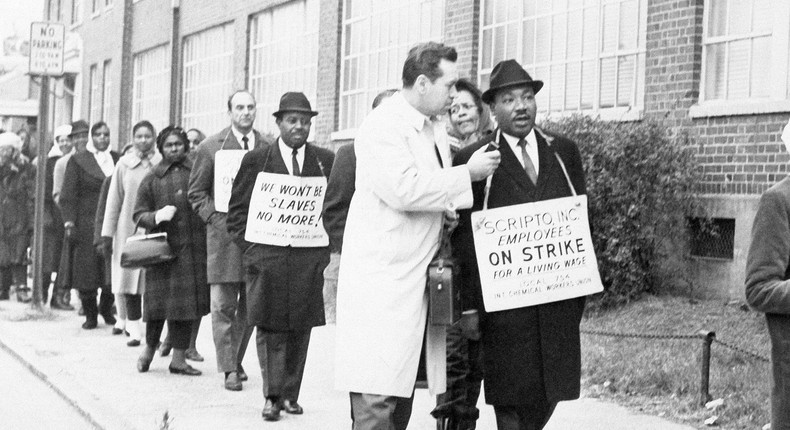 martin luther king labor strike