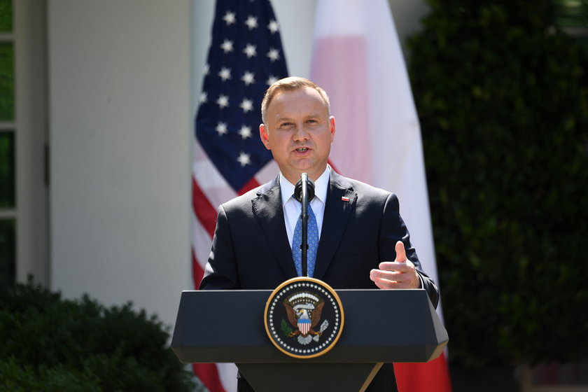 U.S. President Trump and Poland's President Duda hold joint news conference at the White House in Wa