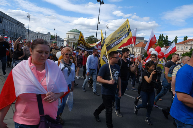 Strajk przedsiębiorców w Warszawie