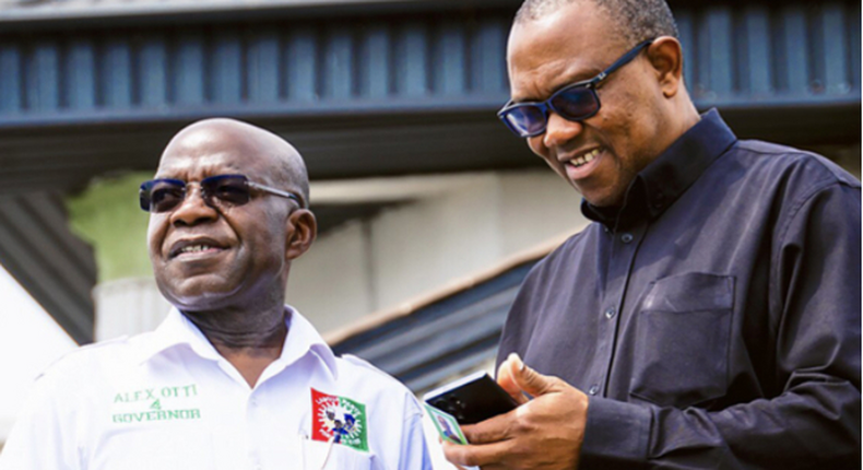 Abia State governor-elect, Alex Otti and Labour Party presidential candidate, Peter Obi.