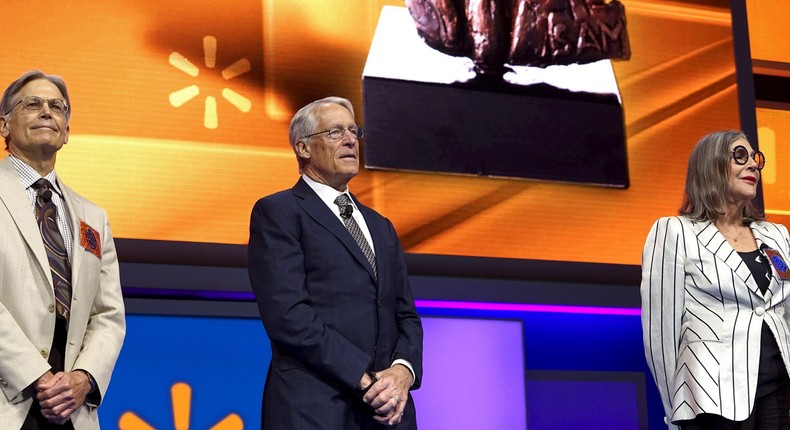 Walton family members (L to R) Jim, Rob and Alice Walton. 